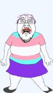 artist:Keys confused fullbody glasses high_heels meta:this_was_made_months_before_this_was_posted_award open_mouth pink_hair skirt trans troon variant:gapejak // 1375x2392 // 169.4KB