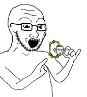 arm body cup drinking excited frown hand irritated looking_down looking_to_the_right mug open_mouth pointing subvariant:soyak_(irritated) variant:soyak // 1186x1334 // 20.2KB