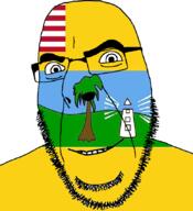 blue closed_mouth glasses green liberia lighthouse maryland_county meta:tagme smile soyjak stubble tree variant:cobson yellow // 775x849 // 141.9KB