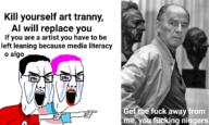 ai_generated arno_breker art art_aryan artist crying media_literacy nazism op_here_im_a_6ft_plus_aryan pointing real_person statue tranny variant:chudjak // 1422x850 // 588.6KB