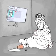 2soyjaks allied_mastercomputer artificial_intelligence bottle closed_mouth computer crying frown full_body glasses i_have_no_mouth_and_i_must_scream lit_(4chan) no_mouth plastic_bottle redraw screen soy soy_milk soyjak soyjak_party soylent soylent_bottle spilled stubble text variant:soyak variant:unknown // 2048x2048 // 312.6KB