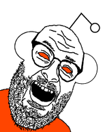 antenna bald eyebrows glasses looking_at_you nose open_mouth orange_eyes reddit soyjak stubble variant:its_out_get_in_here // 800x1000 // 38.2KB