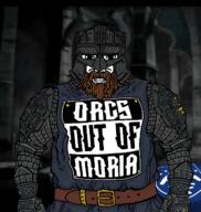 armor background beard closed_mouth coat_of_arms dwarf eyes gauntlet glove helmet lord_of_the_rings mask moria open_eyes subvariant:chudjak_front underground variant:chudjak // 1286x1360 // 1.1MB