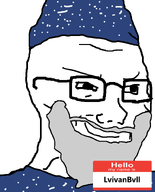 glasses hello_my_name_is_(sticker) meta:self_insert oc smug subvariant:soyak_(smug) variant:soyak wizard wizard_hat // 644x800 // 26.9KB