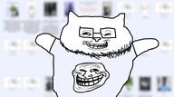 animal cat catalog catjak catjak_will_always_be_a_gemerald catty gaping_mouth glasses ias stubble troll trollface variant:catjak // 960x533 // 165.7KB