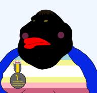 award black_skin blush brown_hair gynaecomastia jartycuck jaundice map_(pedophile) pedophile red_lips slopjak vantablack_skin variant:meximutt yellow_sclera // 800x765 // 58.8KB