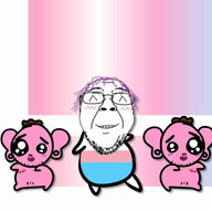 animated blush dance eyes_closed flag:transgender_pride_flag flash glasses happy meta:dailyjak music pooner smile stubble tranny transgender_flag troon troonella variant:bernd video // 1080x1080, 10.8s // 5.6MB