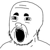 black_sclera meta:ai_generated open_mouth thick_eyebrows variant:apeyson // 756x756 // 31.4KB