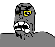 glasses open_mouth soyboy stubble teeth thick_eyebrows variant:voiderjak wrinkles // 592x508 // 24.3KB