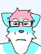 closed_mouth ear flag flag:transgender_pride_flag fur furry glasses hair neutral soyjak subvariant:furplier tranny transparent_background variant:markiplier_soyjak // 600x800 // 77.0KB