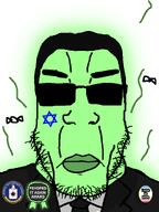 award black_jacket central_intelligence_agency clothes federal_bureau_of_investigation flag flag:minor_attracted_person flag_pin flies glasses glowing glownigger green_skin hair judaism necktie pedophile psyop series:esl_pedo_league star_of_david stink_lines stinky subvariant:chudplier suit suit_and_tie sunglasses sweating text trend:glowie variant:chudjak variant:markiplier_soyjak white_background white_shirt // 600x800 // 80.3KB