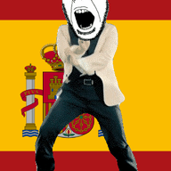 angry animated castle column country crown dance flag flag:spain full_body gangnam_style glasses irl latin_text lion open_mouth soyjak spain stubble variant:cobson // 300x460 // 498.7KB