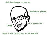 balding beard ear glasses greentext question_mark soyjak stubble text variant:unknown // 640x478 // 154.5KB