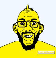 beard crazed glasses happy kendrick_lamar manager mustard mustard_(user) variant:mustardjak yellow_skin // 585x607 // 23.0KB