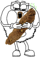 eating_poop flies mouth_open poop shoe stink_lines variant:pretzaljak // 856x1220 // 359.8KB