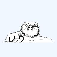 angry animated arm closed_mouth frown glasses looking_at_you pointing pointing_at_viewer soyjak stubble variant:a24_slowburn_soyjak // 173x173 // 50.2KB