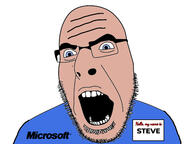 angry blue_eyes clothes glasses microsoft open_mouth soyjak stubble text variant:cobson white_skin // 1440x1080 // 246.2KB