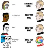 beard black_cuck black_skin chad clothes crying glasses google goolagle hand hat incel judaism microsoft millions_must_die racism soyteen swastika text tshirt variant:chudjak youtube // 1300x1421 // 279.1KB