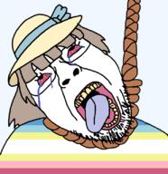 ack anti_chan bow clothes crying cunny eyelashes glasses hair hanging hat loli lolicon map_(pedophile) pedophile rope sticking tongue tranny variant:bernd // 806x832 // 45.5KB