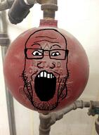 glasses irl objectsoy open_mouth soyjak stubble text variant:markiplier_soyjak // 565x768 // 416.1KB