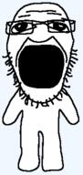 ao_oni full_body glasses open_mouth soyjak stubble template transparent_background variant:soy_oni video_game // 182x384 // 4.4KB