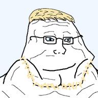 alien blue_eyes buff glasses hair mewing nose series:aryan_soyjaks smile stubble transparent_background trend:aryan variant:jabba_soyjak white_skin yellow_hair // 1000x1000 // 36.4KB