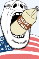 bottle country cum flag glasses judaism mcdonalds negro_semen open_mouth soyjak stubble subvariant:cobson_up tranny union_jack united_states variant:cobson // 720x1090 // 189.3KB