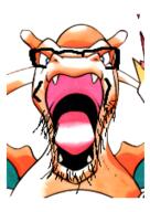 charizard fire glasses kanto open_mouth orange_skin pokemon soyjak stubble teeth variant:unknown video_game // 160x226 // 43.8KB