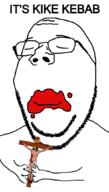 blood christianity closed_eyes closed_mouth eating islam its_over jesus jews kike smear subvariant:wholesome_soyjak text variant:gapejak // 600x1053 // 98.9KB