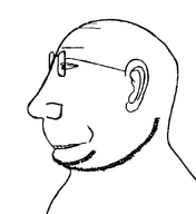 beard ear eyelids forehead_lines glasses looking_to_the_left neck nose series:sidejaks side_profile smile smug stubble subvariant:massjak subvariant:massjak_side subvariant:wholesome_soyjak transparent_background variant:gapejak // 571x622 // 20.6KB