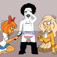 afro biggitybiggityboo clothes coco_(ongezellig) diaper mustache mymy_(ongezellig) nigger ongezellig subvariant:obsessedchud tranny variant:chudjak white_skin // 2048x2048 // 123.5KB