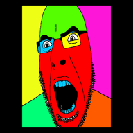 3dgifmaker animated fast glasses open_mouth soyjak stubble trend:colorjak variant:cobson // 484x484 // 53.5KB