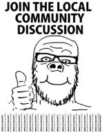 advertisement closed_mouth glasses hand smile soyjak soyjak_party stubble text thumbs_up variant:a24_slowburn_soyjak // 816x1056 // 53.6KB