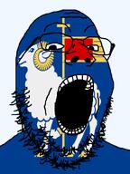 animal christianity country county cross flag flag:gotland glasses gotland hair open_mouth sheep soyjak stubble sweden teeth transparent_background variant:gapejak // 600x800 // 76.1KB