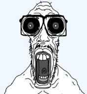 black_and_white black_eyes glasses large_eyes open_mouth stubble teeth template transparent_background variant:mentaljak // 715x777 // 43.4KB