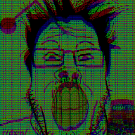 animated antenna badge bottle clenched_teeth cough_medicine drugs dxm glasses hair meds moshed red_eyes reddit schizophrenia soyjak stubble variant:markiplier_soyjak yellow_teeth // 192x255 // 2.8MB