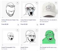 5soyjaks bloodshot_eyes cap central_intelligence_agency clothes crying glasses glowing green_skin hat irl open_mouth redbubble smile soyjak sticker stretched_mouth stubble subvariant:wholesome_soyjak text trend:glowie variant:feraljak variant:gapejak wojak zoomed // 614x528 // 163.6KB