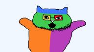 animal bald cat catjak catjak_will_always_be_a_gemerald catjakerald color colorful ear feline glasses ias jak stubble variant:catjak // 960x533 // 10.3KB