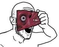 arm ear gore hand open_mouth soyjak stubble tearing_off variant:esam // 592x474 // 68.3KB