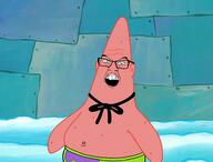 angry arm cartoon ear glasses mustache nickelodeon open_mouth patrick_star pink_skin soyjak spongebob_squarepants variant:feraljak // 1419x1080 // 1.1MB