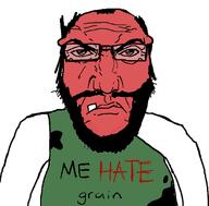 caveman glasses hair hate punisher_face stubble subvariant:science_lover teeth text variant:markiplier_soyjak // 680x671 // 79.3KB