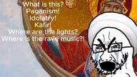 2soyjaks Mary ali angel angels apostles bloodshot_eyes christian_cross christian_identity christianity church clothes crying disciples english_text glasses hand hat icon islam islamic jesus_christ music open_mouth orthodox orthodox_church orthodox_icon orthodoxy persian saints shia shia_islam smug sound stubble sufi sufism text thick_eyebrows turban variant:cryboy_soyjak variant:soyak video virgin_mary // 1280x720, 28s // 7.0MB