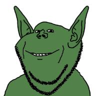 ear green green_skin orc pointy_ears smile soyjak stubble subvariant:orcish_soyak_ears swede_(artist) variant:impish_soyak_ears // 800x800 // 77.9KB