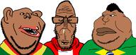3soyjaks bolivia brazil mutt_trio peru subvariant:euromutt subvariant:impish_amerimutt variant:impish_soyak_ears variant:markiplier_soyjak variant:meximutt variant:tony_soprano_soyjak // 1719x695 // 55.0KB
