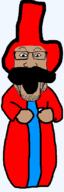 clothes doll hat in_the_night_garden mr_pontipine mustache stubble the_pontipines top_hat variant:markiplier_soyjak wooden wooden_doll // 276x829 // 14.7KB
