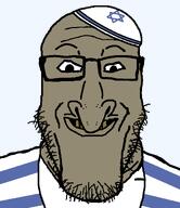 brown_skin clothes grin happy hat jewish_nose judaism jude kike kippah mazel_tov rotten_teeth series:yehudyakim tallit variant:markiplier_soyjak // 1035x1200 // 39.3KB