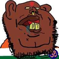 countrywar drool flag flag:india hindflea india mucus open_mouth pajeet rapejeet stibble subvariant:impish_amerimutt subvariant:indiamutt teeth variant:impish_soyak_ears // 627x627 // 23.5KB