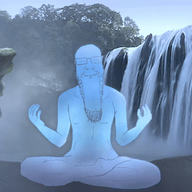 arm calm cliff fog foot forest full_body glasses hand irl large_chin ledge leg meditating meditation meta:tagme moss nails nature nose realistic relaxed relaxing rock rocks shading sitting sky smile stubble tree variant:markiplier_soyjak water waterfall wrinkles // 800x388 // 12.8MB