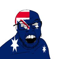 angry australia country flag glasses jacksepticeye looking_at_you mustache open_mouth soyjak stubble teeth variant:feraljak youtube // 1500x1500 // 35.9KB