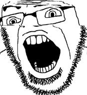 content_aware excited glasses open_mouth soyjak stubble variant:cobson // 721x789 // 107.2KB